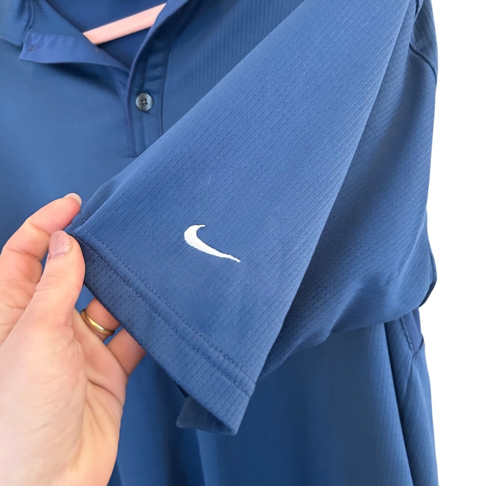 Nike Sphere Dry Polo Shirt Men's L Blue TPC Sawgrass Golf Course Embroidered - Picture 6 of 8